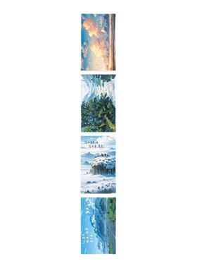 30张夏日海岛墙贴风景明信片日系ins风房间装饰卡片手写贺卡