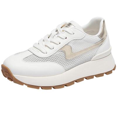 森达网面阿甘鞋女款春夏新商场同款舒适透气厚底休闲鞋XME01BM5