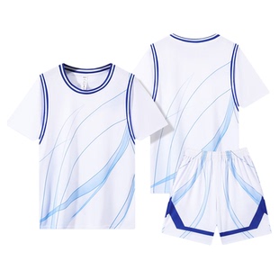 篮球服套装女定制大小学生运动队服男儿童训练球衣套装假两件班服