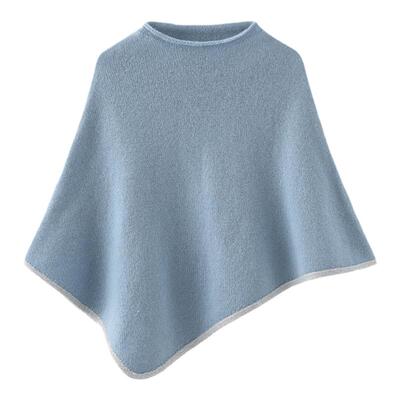 春竹2025秋冬新款女童斗篷毛线披风圆领披肩毛衣外套中大童亲子装