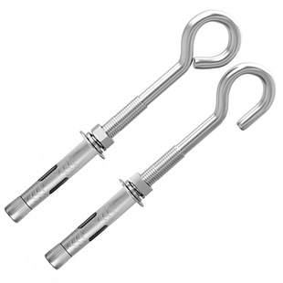 304不锈钢膨胀挂钩螺丝吊环固定挂勾热水器膨胀拉爆螺栓M8M10M12