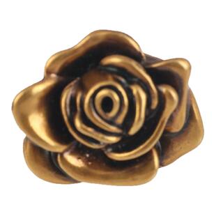 甜酷风小皮鞋上的配饰金属五金玫瑰花新款立体鞋扣百搭鞋子配件