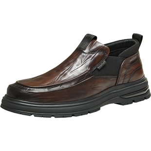 TATA他她皮鞋男款2025新款冬季舒适百搭软底休闲鞋真皮鞋OFL01DM5