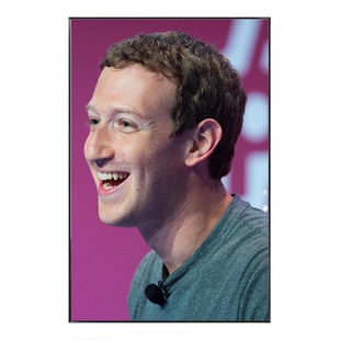 马克扎克伯格 拉里埃里森 马斯克海报名人企业家励志挂画像装饰画