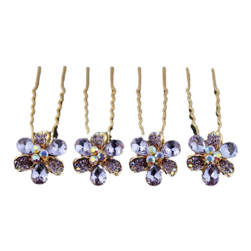 韩国u型发夹插针卡子水晶新娘