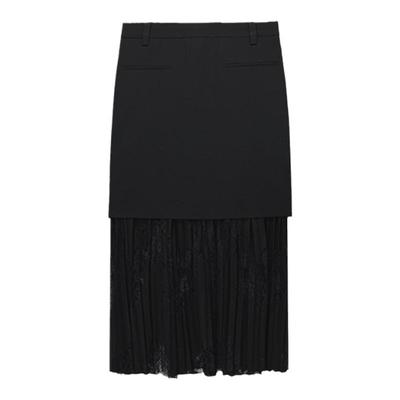 SOLSOL买手店 ETHOR24秋冬新款 设计师品牌 拼接百褶半裙