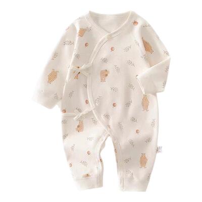 婧麒婴儿春季连体衣a类透气纯棉