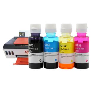 适用HP惠普GT5820 5810黑色彩色墨水GT51 52 tank310 311 410 411 418 519 516 538 539 725 755连供打印机53