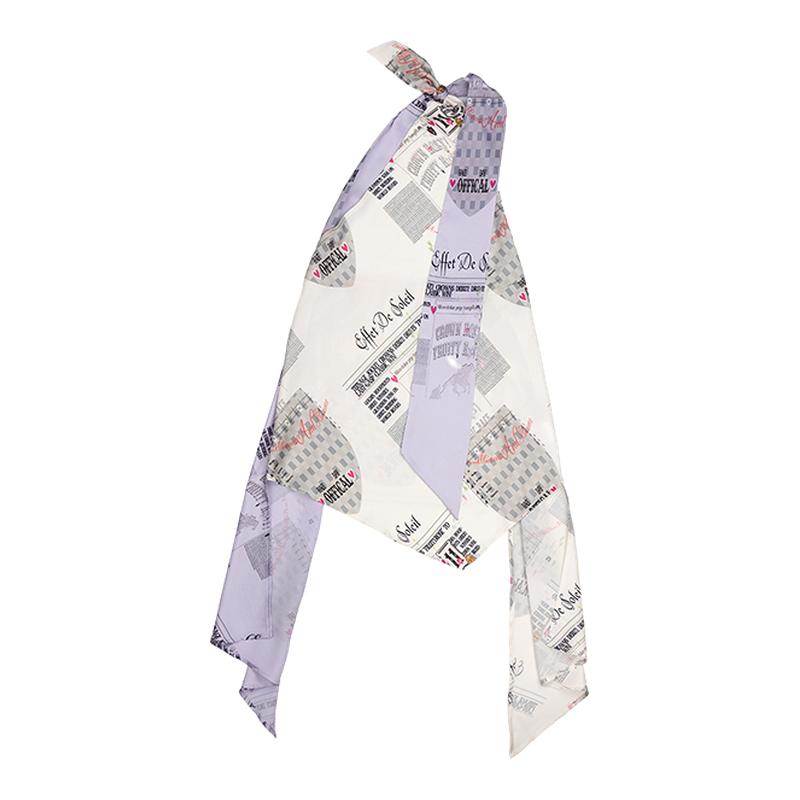 【ENG】Effet de Soleil丝巾式挂脖系带背心露背上衣女装新品26夏