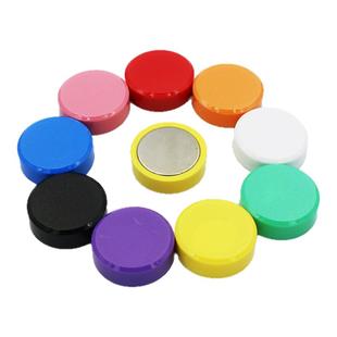 强磁铁 钕铁硼永磁材料 白色包塑强磁粒 强力吸铁石白板磁扣 D30