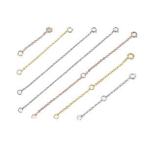 纯银项链延长链加长925银手链18K金配件尾接长扣万能DIY黄金白金