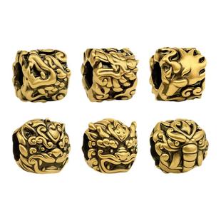 MONOLOGUE独白北纬三十度神兽貔貅复古黄金男士转运珠配绳新年礼