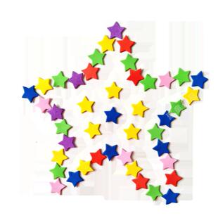 2.5厘米五角星表扬学生小红花奖励贴纸EVA手工制作背胶评比栏海绵