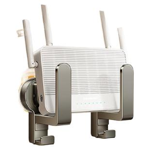 吸盘路由器放置架免打孔壁挂式插排固定支架光猫机顶盒托架置物架