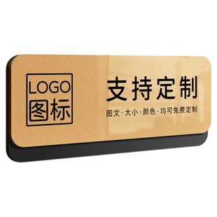 亚克力可更换办公室门牌定制磁吸抽拉式可拆卸公司会议接待洽谈室门口标识牌亚克力户外工地物业简约高端铭牌