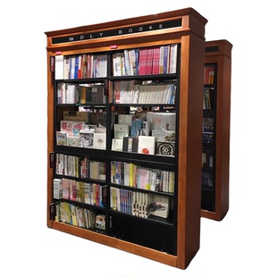 定制钢木结合书架家用图书馆单双面实木烟酒店展示柜西西弗铁书架