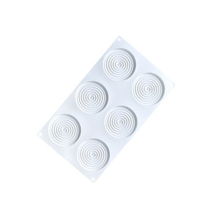 蚊香盘慕斯螺纹库利硅胶模具6寸8寸蛋糕波纹千层奶冻装饰西点甜点