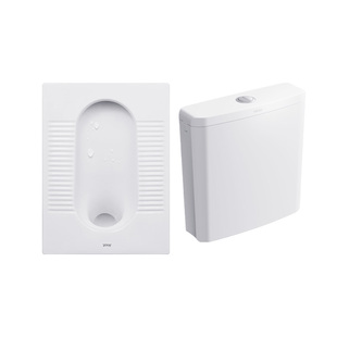 HEGII/恒洁蹲便器卫生间防臭陶瓷蹲厕便池水箱临时马桶家用蹲坑