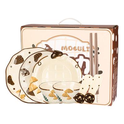 摩登主妇蘑古力餐具套装碗盘礼盒