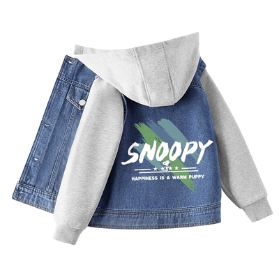 史努比男童外套春秋款牛仔上衣