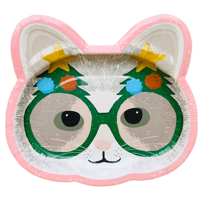 圣诞布置餐具老人碟子异形盘纸盘