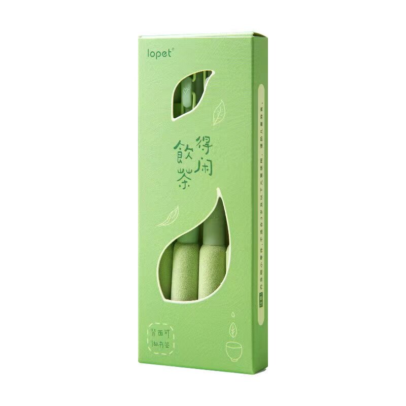乐派绿茶笔握套面包笔