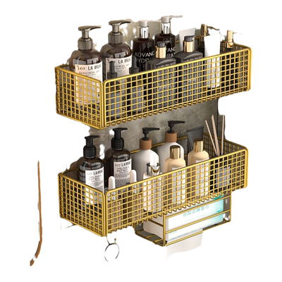 免打孔壁挂式卫生间浴室置物架