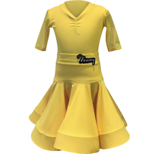 venny薇妮拉丁舞比赛服专业女儿童规定服女童鱼骨舞裙专业赛服