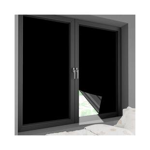 黑色贴纸全遮光窗户门防窥挡光窗帘防光不透光玻璃窗贴防晒隔热膜