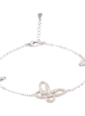 进口D色莫桑石蝴蝶手链