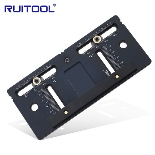 拉手打孔定位器 木工安装家具衣柜门把手可调节开孔辅助工具