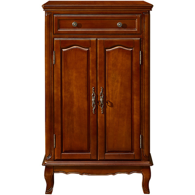 纯实木超薄鞋柜门口家用实木美式