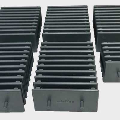 55 x MiniTec Abdeckung Abdeckkappe 45x90mm Kunststoff