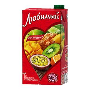 950ml*6盒俄罗斯进口喜爱果汁年货礼盒橙芒果桃石榴汁多口味饮料