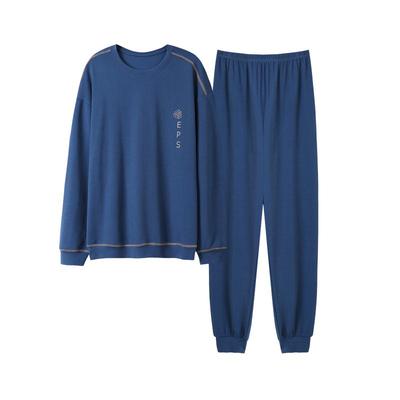 睡衣男款纯棉长袖四季款套装