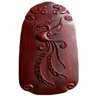 天然紫檀木雕凤凰吊坠男女款木质挂坠项链汽车挂件钥匙扣包包挂坠