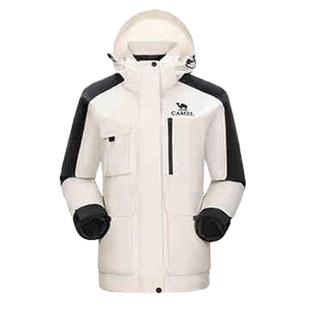 【绒岩】骆驼男装户外防风防水三合一羽绒服内胆冲锋衣夹克外套男