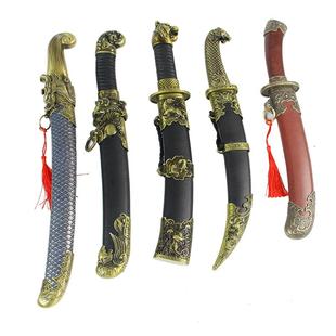 弯刀防身工艺品玩具蒙装饰摆件不锈钢金属古道具苍狼短刀剑未开刃