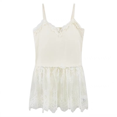 小香风V领蕾丝氛围感吊带背心