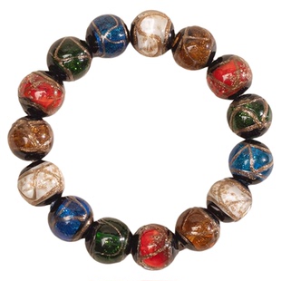 杭州灵隐官方香灰琉璃手串吞金兽一家三口手链情侣款十全十美饰品