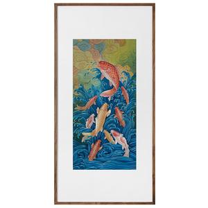 铜师傅《九鱼聚财之二》铜雕画