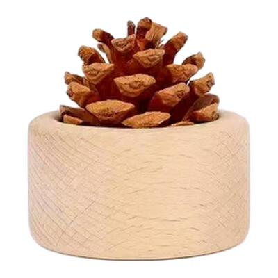 原木松果黑胡桃扩香木摆件香氛