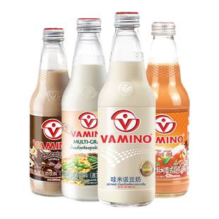 泰国vamino哇米诺豆奶植物蛋白奶玻璃瓶早餐饮品24瓶整箱特价