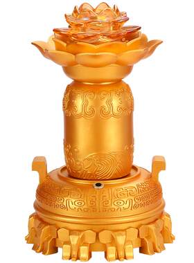 桌面室内电子点香器长明莲花灯自动感应点香点烛许愿灯电子点香器