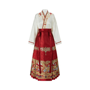 云藏月绣鸾凤和鸣原创重工马面裙汉服女结婚敬酒订婚服新中式国风