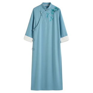 相声大褂民国唐装长袍马褂中式长衫复古说书人快板演出服相声服装