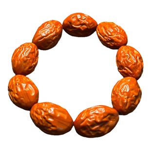 高端大枣橄榄核手串男款原生态核雕纯手工雕刻红枣素核老油核素串