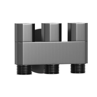 潜水艇全铜一进三出大流量角阀洗衣机水龙头三通多功能分水阀开关