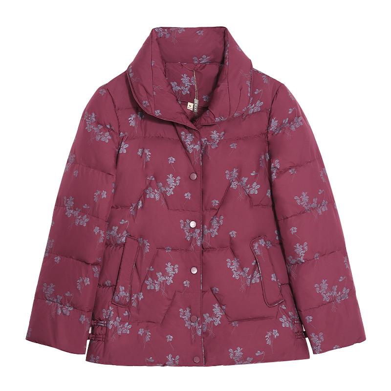 歌芙婷印花羽绒服加肥加大
