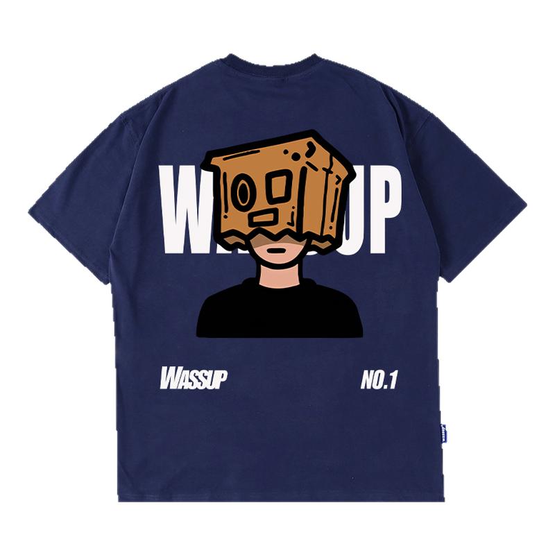 WASSUP潮流美式重磅短袖T恤男夏